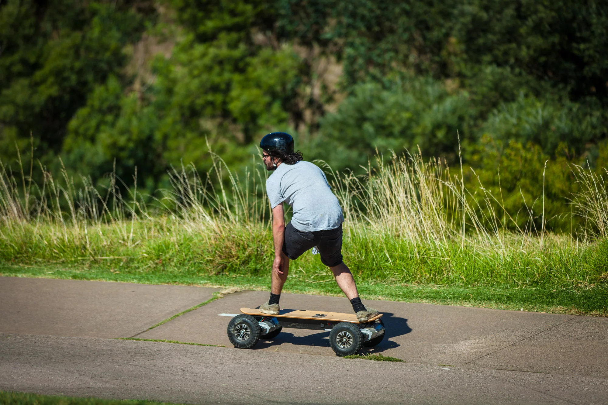 The Dominator 3200 Pro has an 800 W brushed motor attached to each wheel (Photo: Loz Blain/Gizmag.com)