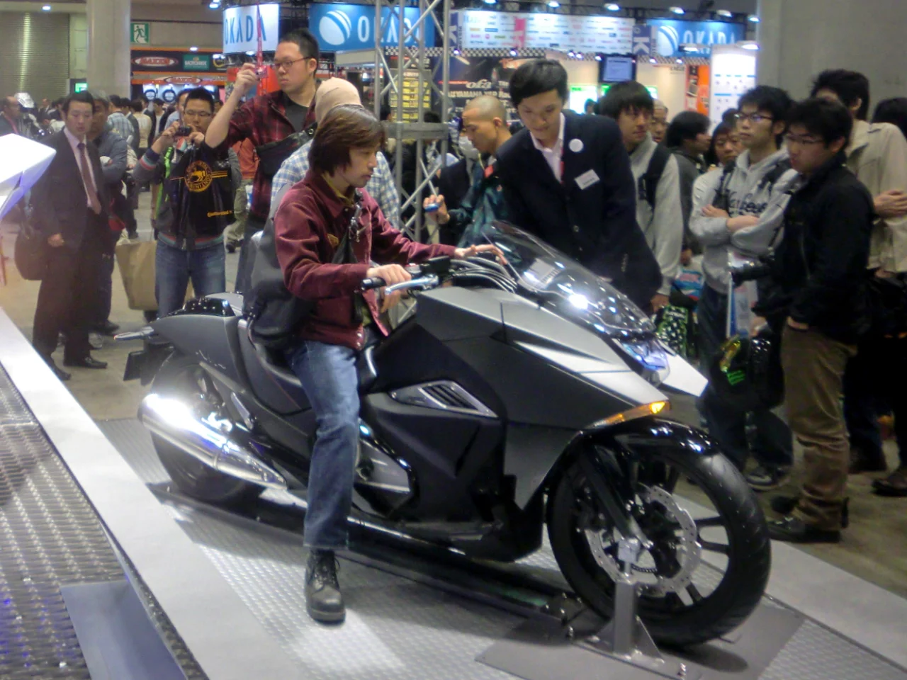 The Honda Vultus NM4-1 on display at the Tokyo Motorcycle Show(Photo: Stephen Clemenger)