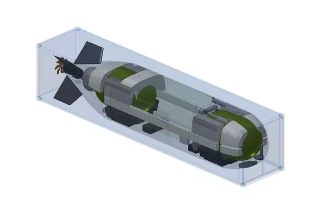 Cetus can fit in a standard shipping container