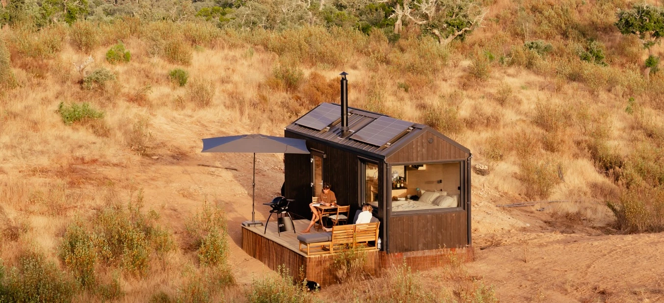 This unnamed tiny house, by Vagabond Haven, runs fully off-the-grid and sleeps two in comfort