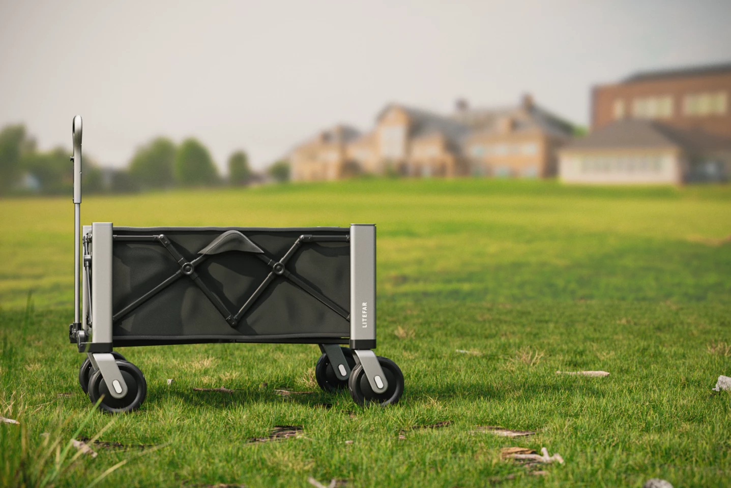 The Orion rolls on four rubberized wheels, two of which are home to hub motors