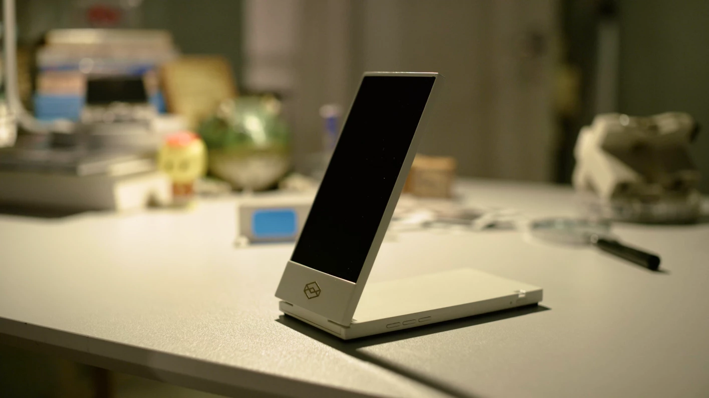 The Looking Glass Go's 6-inch light-field display can be angled for optimum viewing