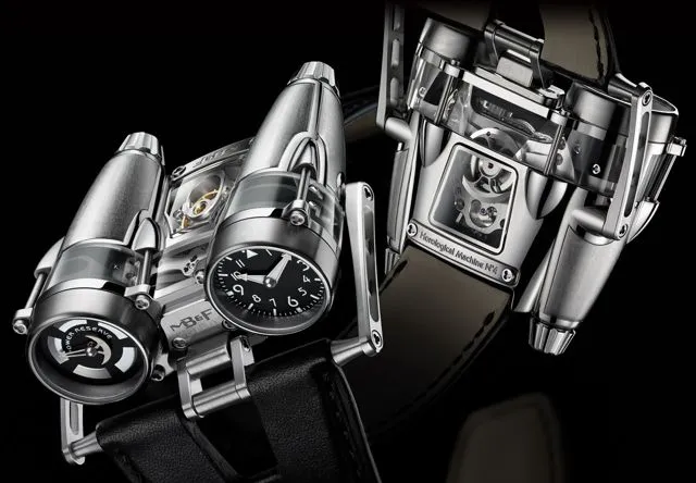 The Horological Machine No. 4 Thunderbolt is a titanium and sapphire watch inspired by aircraft, that costs almost US$200,000