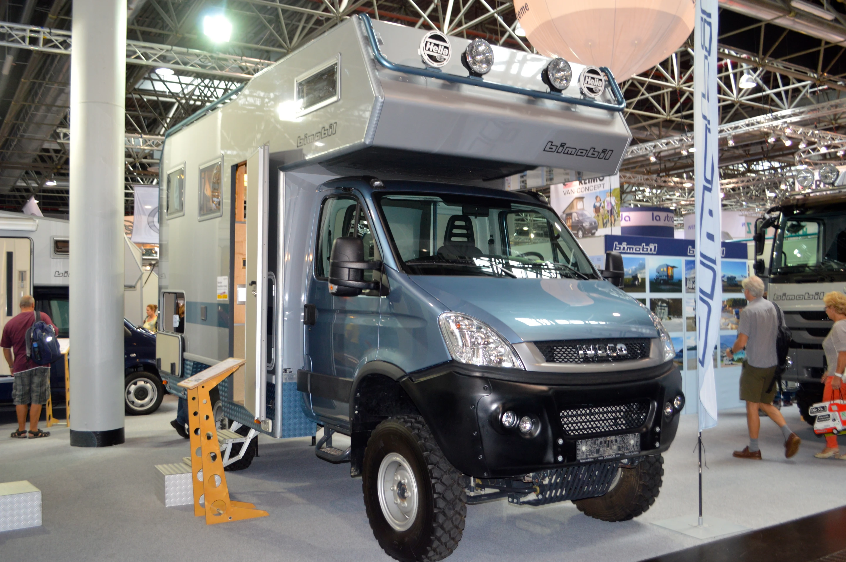 Another beefy, imposing Bimobil camper, the EX 345 is built on an Iveco Daily 4x4