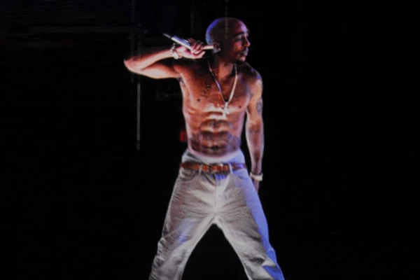 Despite appearances, the long-dead musician actually appeared as a 2D projection, rather than an actual hologram