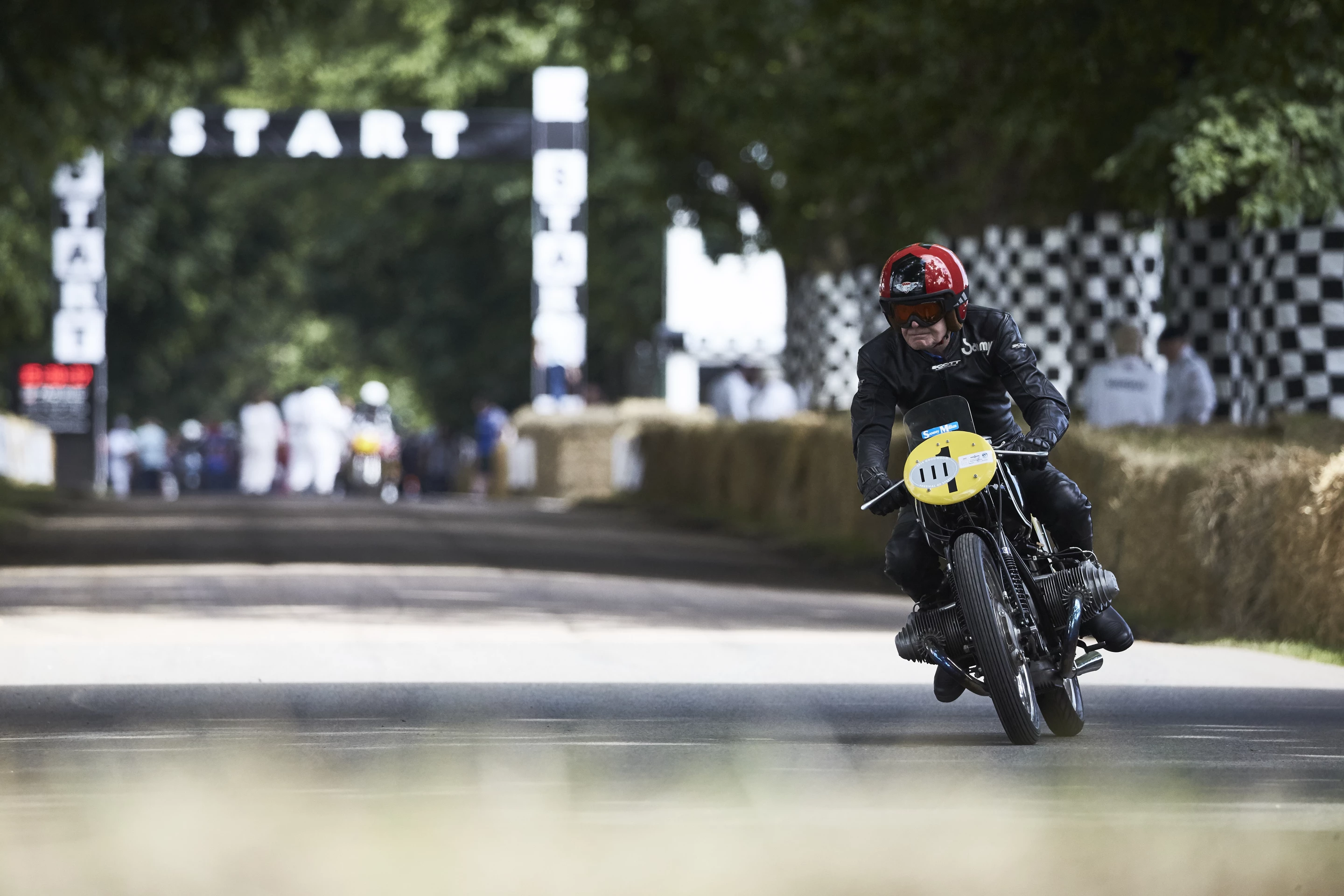 It takes a brave rider to tackle corners on tires that skinny