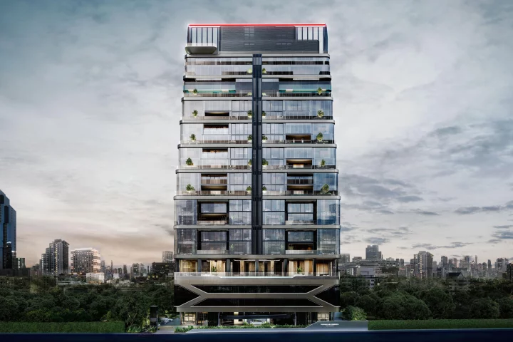 The Porsche Design Tower Bangkok is a luxury car-inspired high-rise that will contain 22 exclusive residences costing up to $40 million each