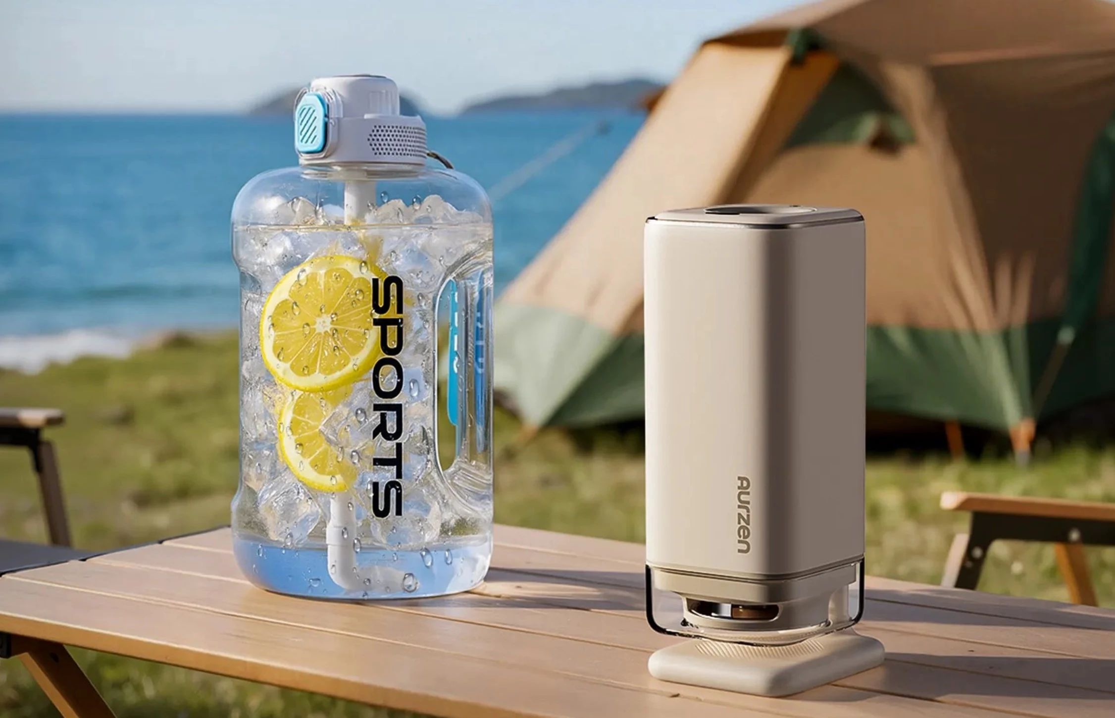 The Boom air measures 8.5 x 5.6 x 12.4 inches and weighs in at 2.7 lb