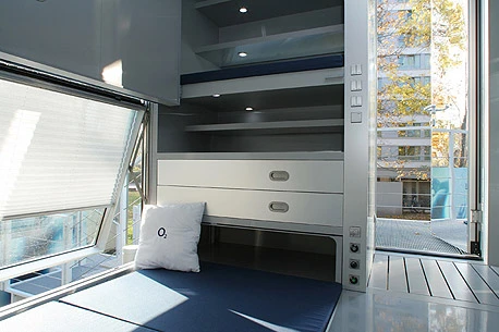 Interior design of the Micro Compact Home by Horden Cherry Lee architects
