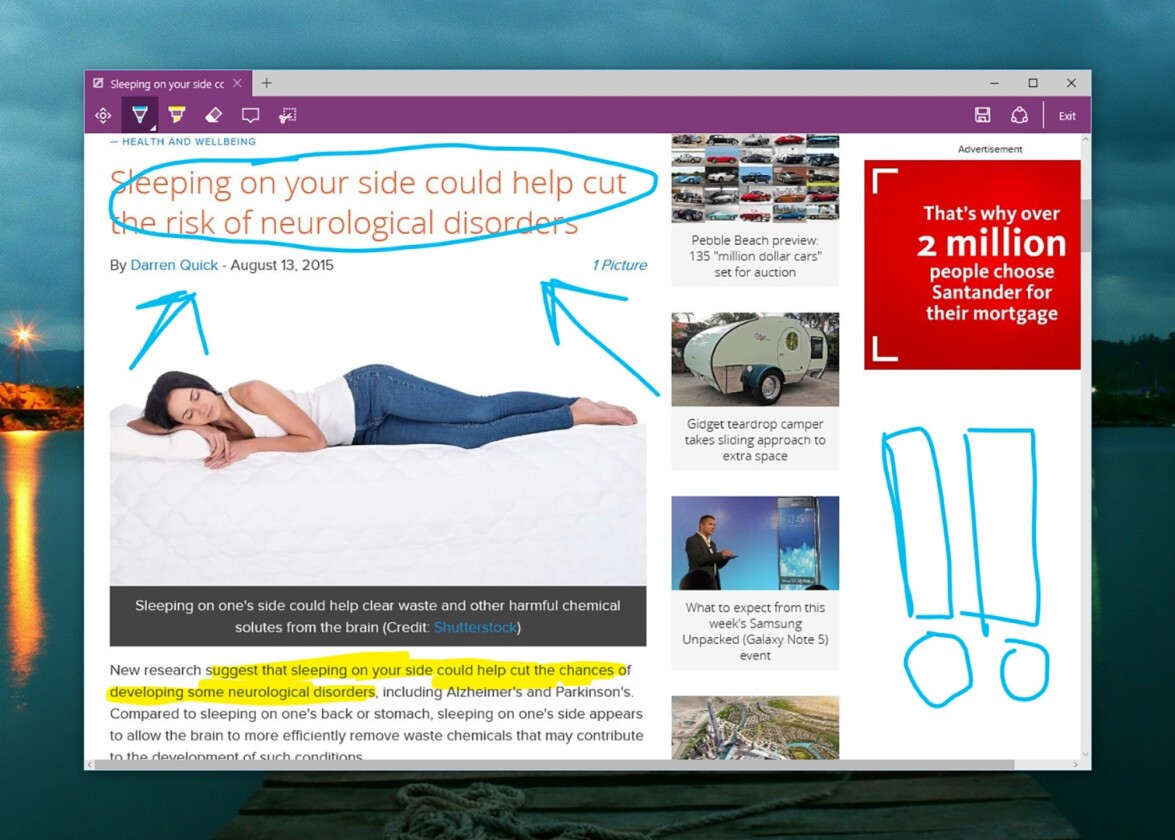 Microsoft Edge is a brand new web browser