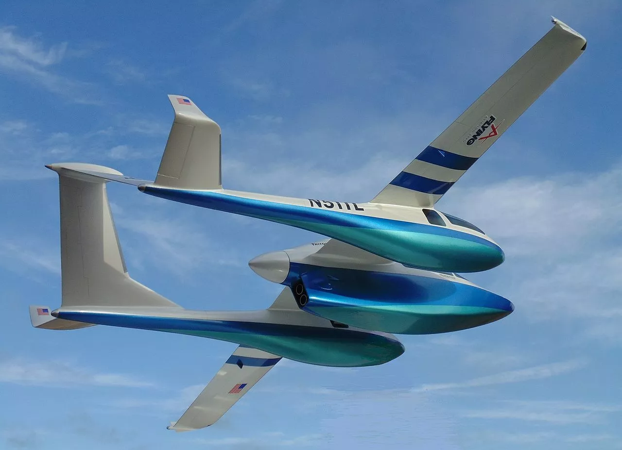 With a 42-foot wingspan, the Triton will be powered by a 450-horsepower Rolls Royce turboprop