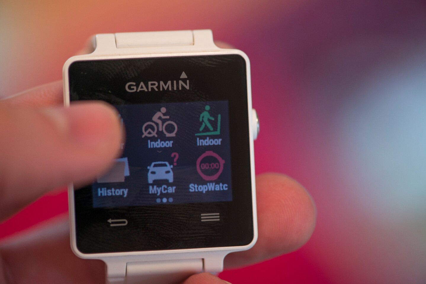 The Garmin vivoactive can also be used to track gym-based exercise on treadmills and exercise bikes
