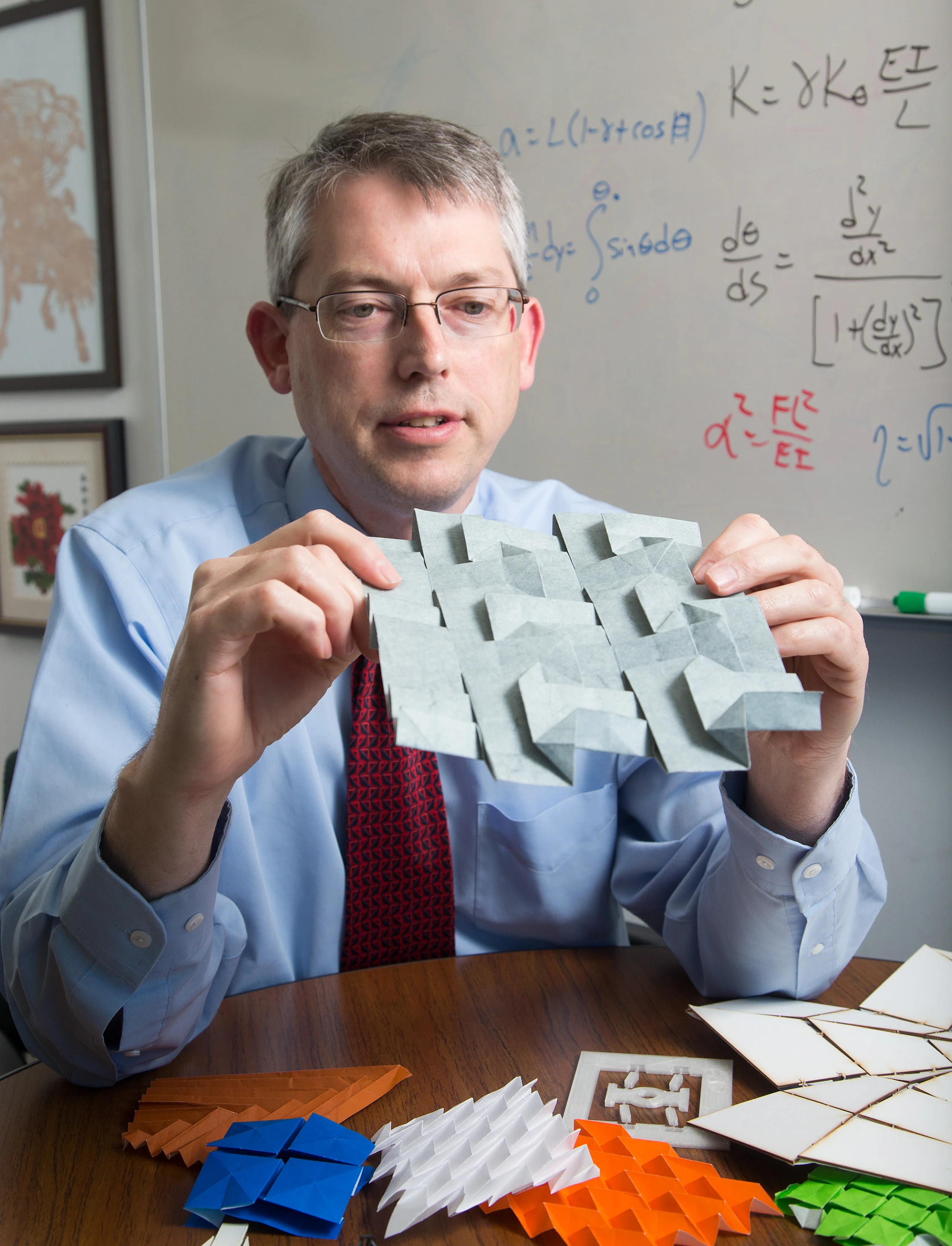 Professor Larry Howell and his team from BYU and NASA are using origami to create space equipment (Photo: BYU)