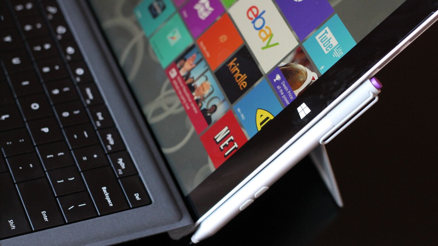 If you're charging your Surface, there's no convenient place to snap on the pen
