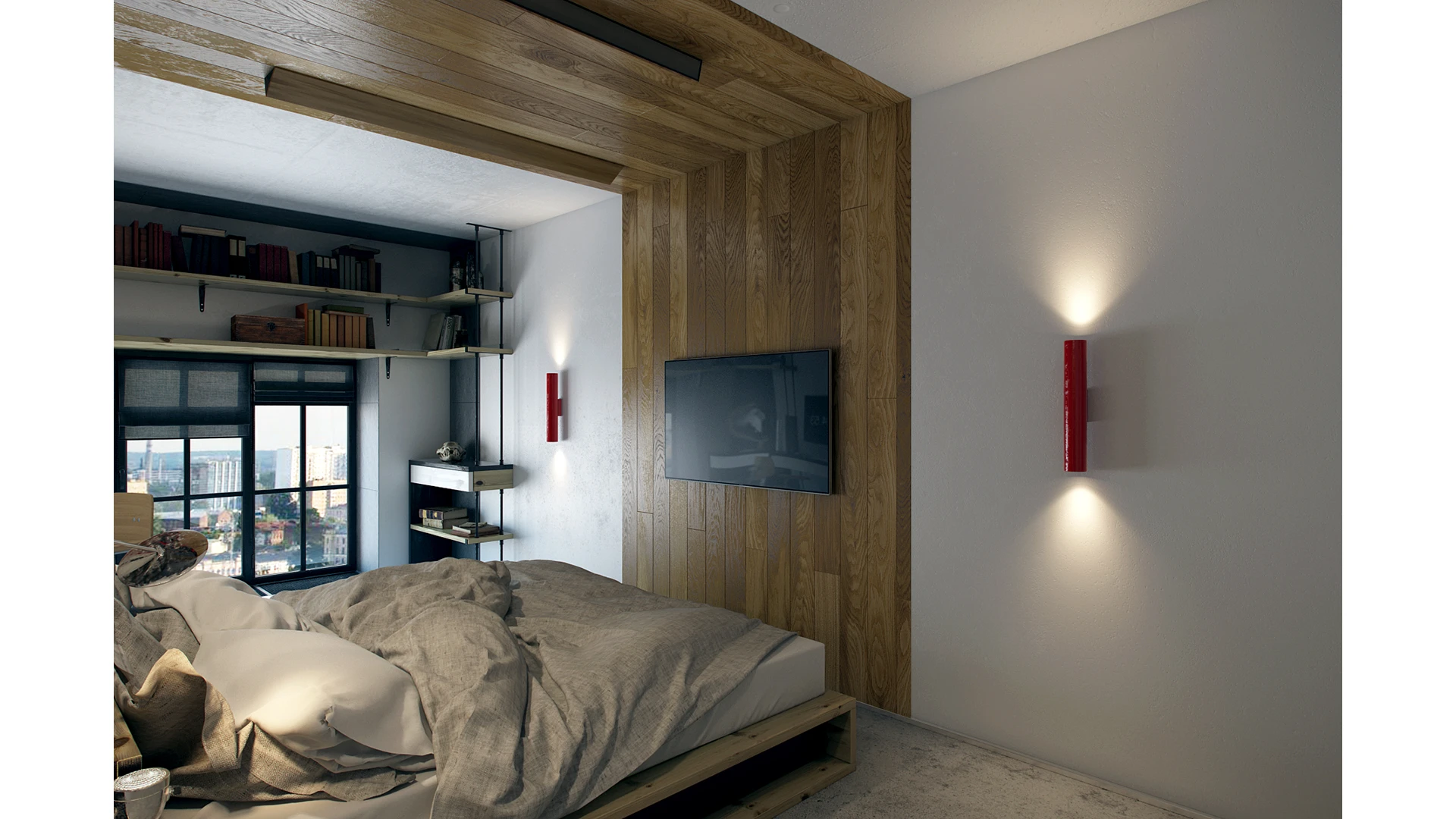 The loft bedroom is surprisingly spacious and practical