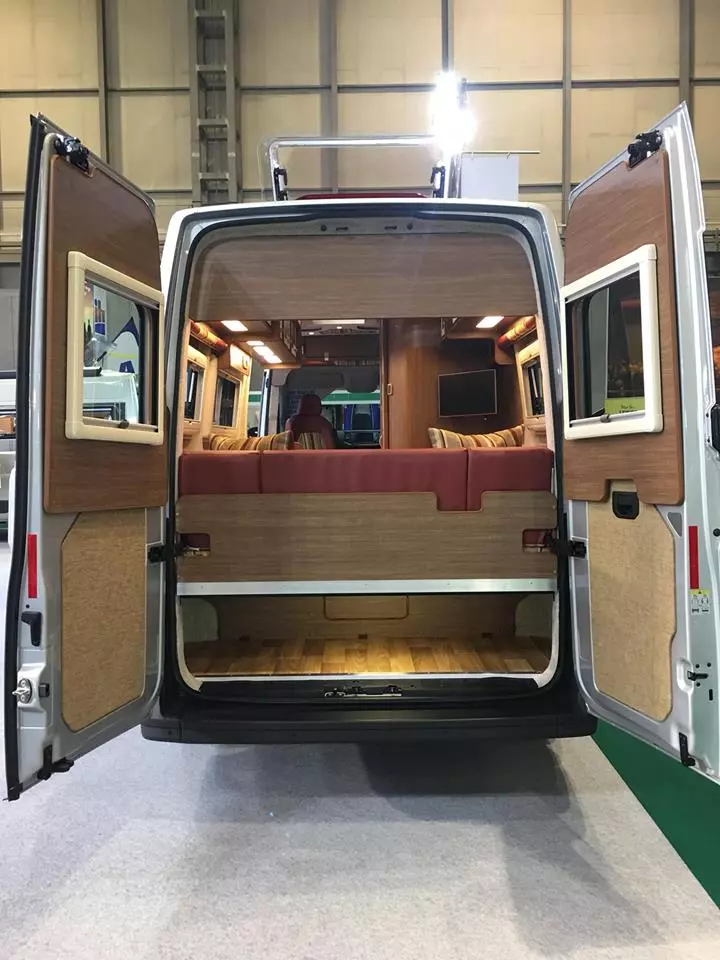 One disadvantage of the rear lounge layout is that it eliminates the possibility of a moving bed/extended rear load area