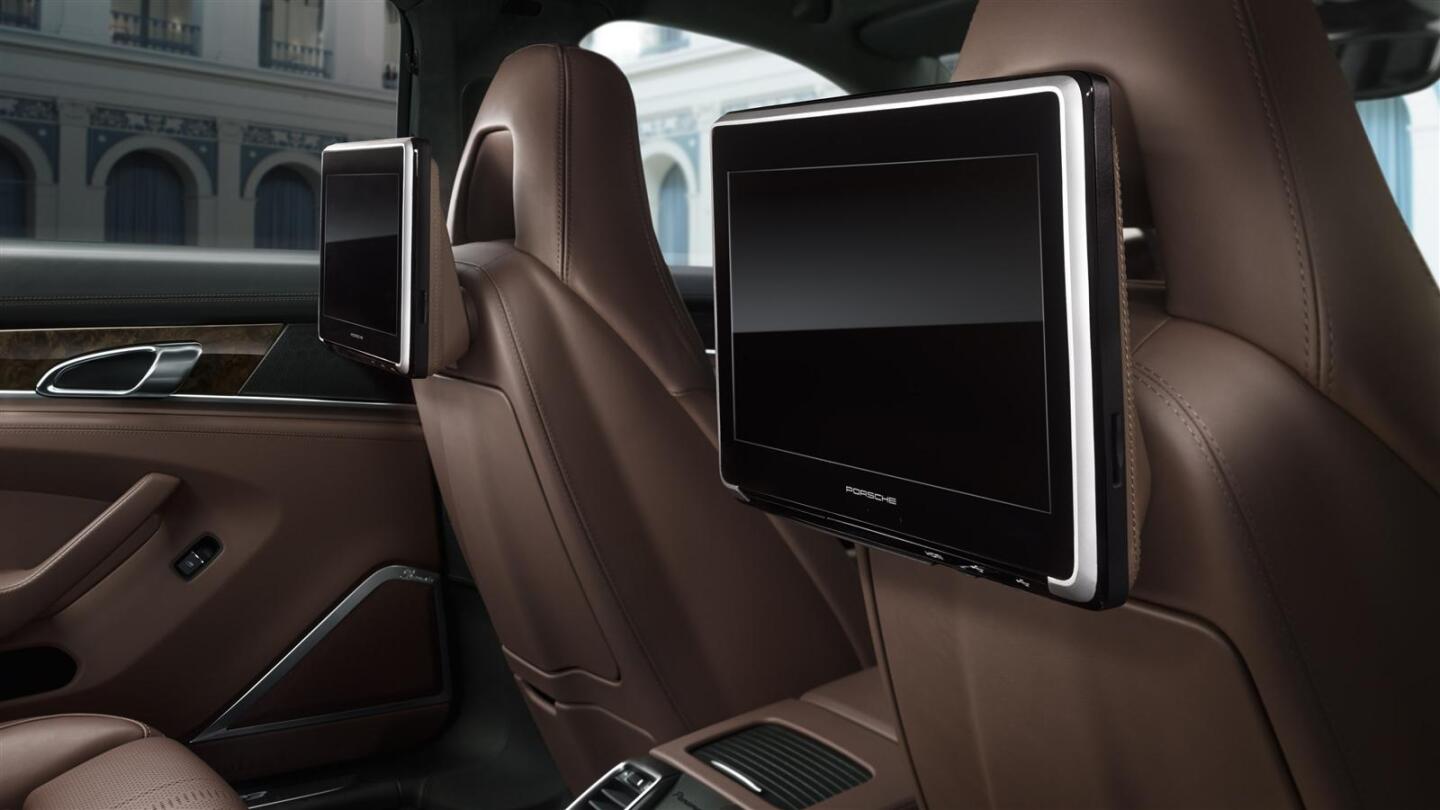 Porsche is debuting a new rear-seat entertainment system in its limited-run Panamera