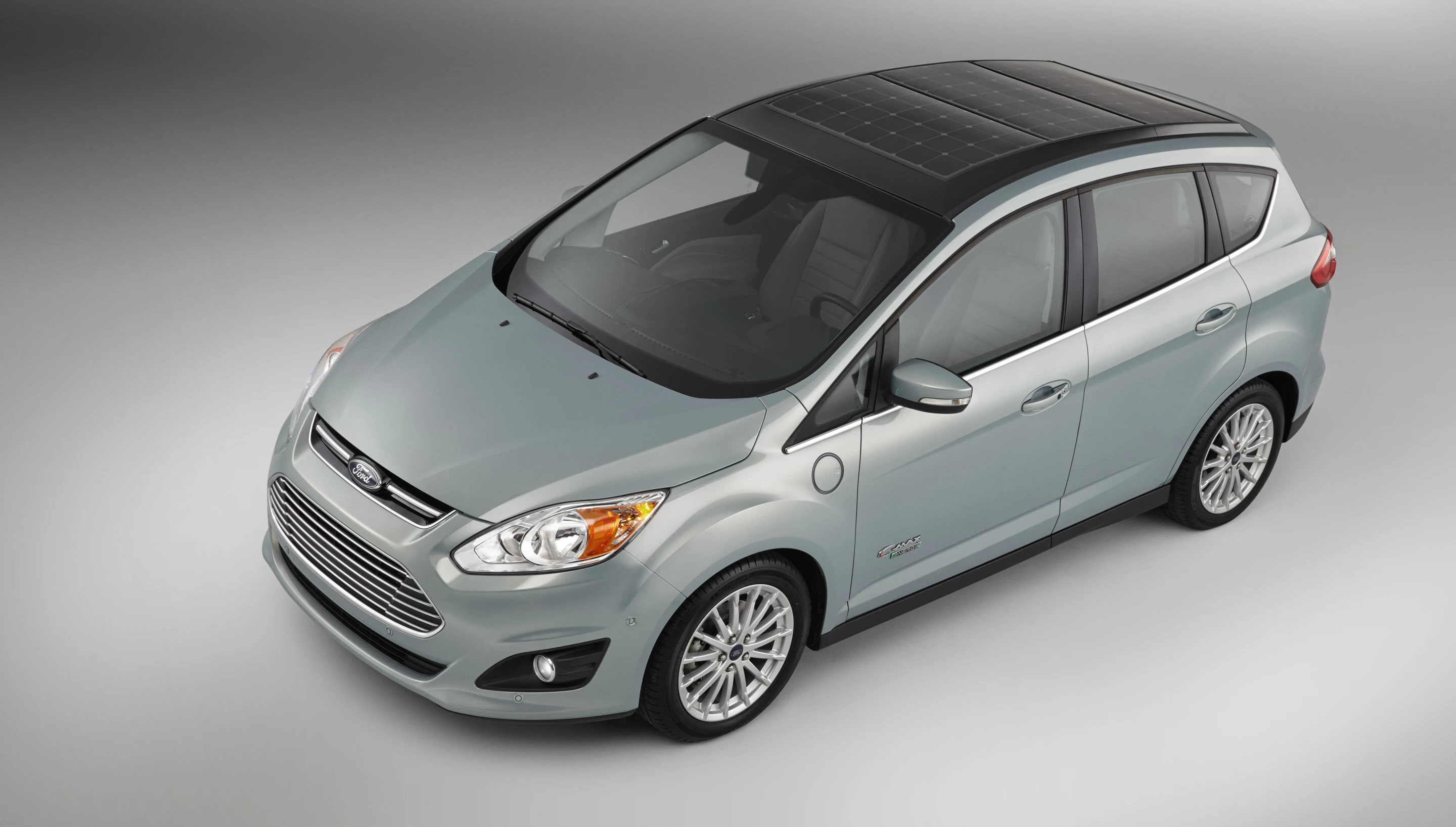 The C-Max Solar Energi Concept uses solar panels on its top for charging