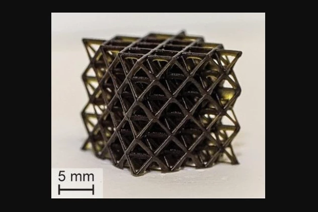 An example of a complex object printed from the resin