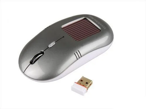 The Bondidea N91 wireless solar optical mouse with gold-plated nano receiver