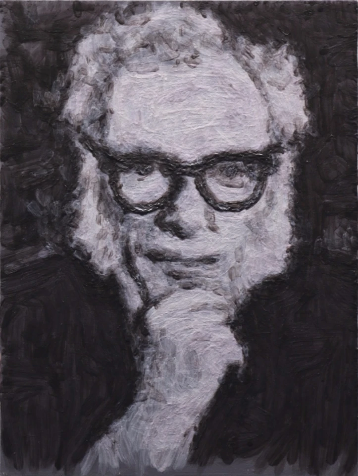 This portrait of author Isaac Asimov was created by the e-David system at the University of Konstanz and took 12,000 brush strokes to complete