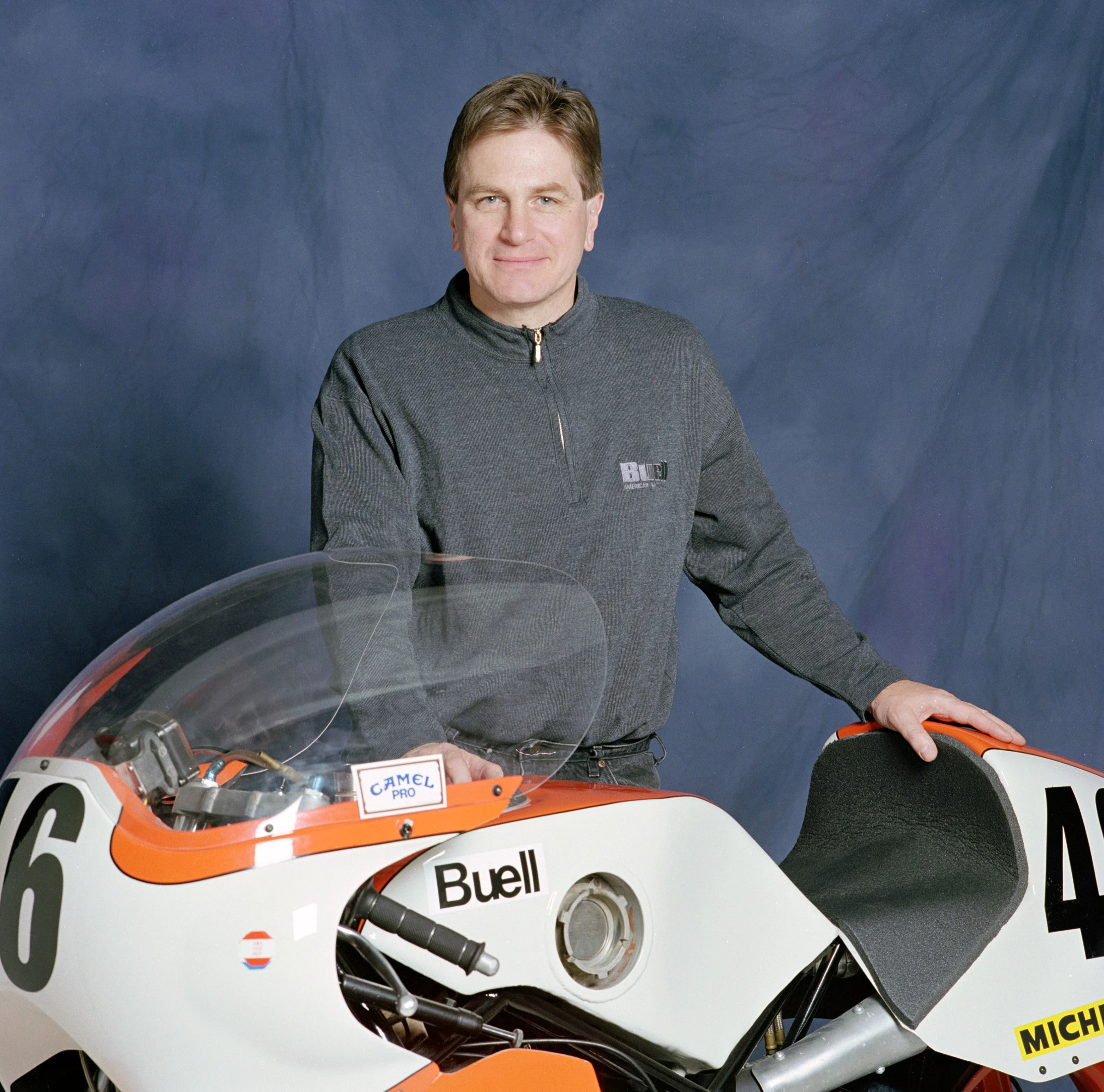 Erik and the very first Buell - once timed at 178 mph (286 km/h) at Talladega racetrack in Alabama