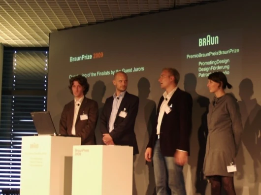The four shortlisted designers - (from left) Stephan Zimmermann, Tobias Stuntebeck, Karsten Wittmann and Johanna Schoemaker