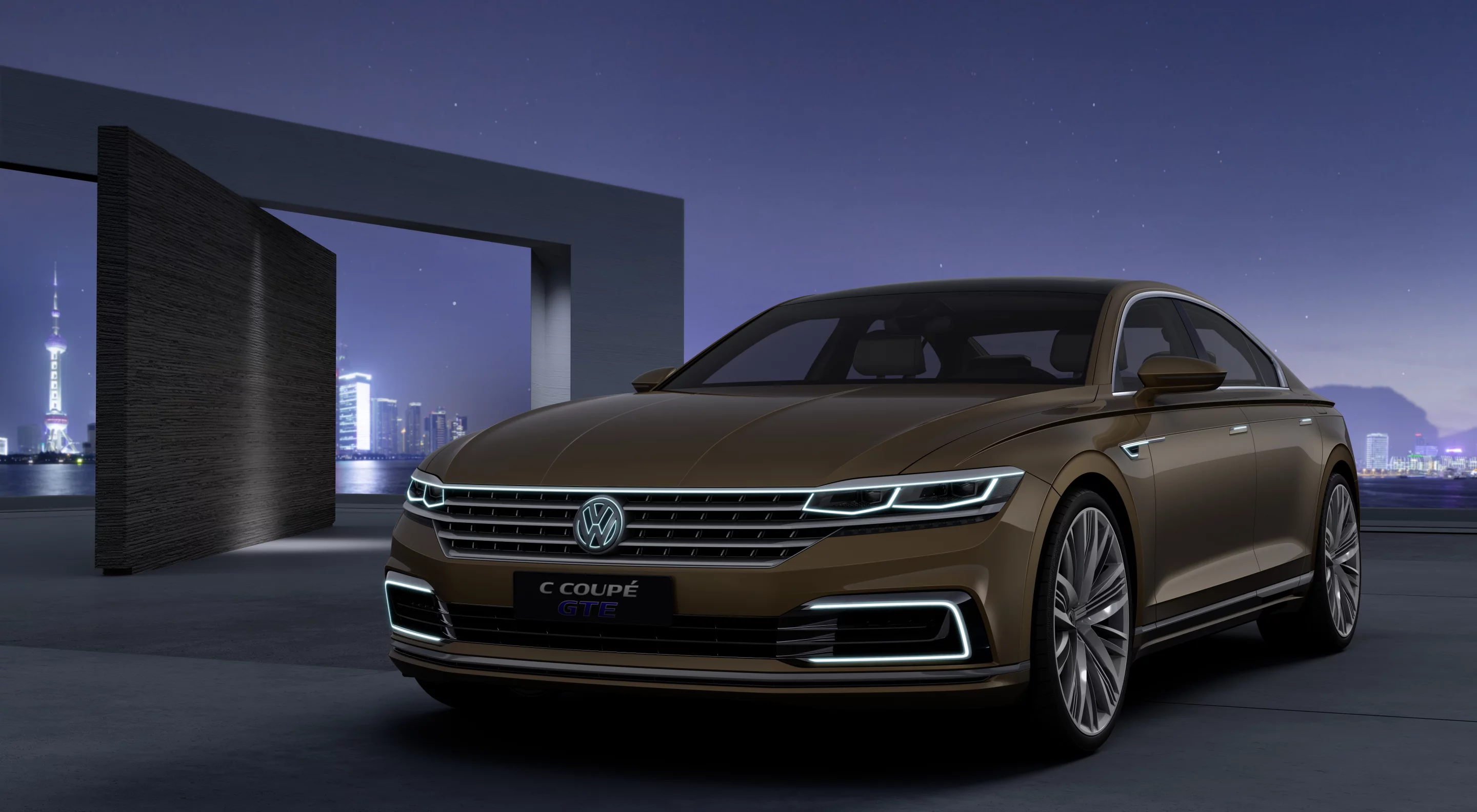 The Volkswagen C Coupé GTE has exterior ambient lighting
