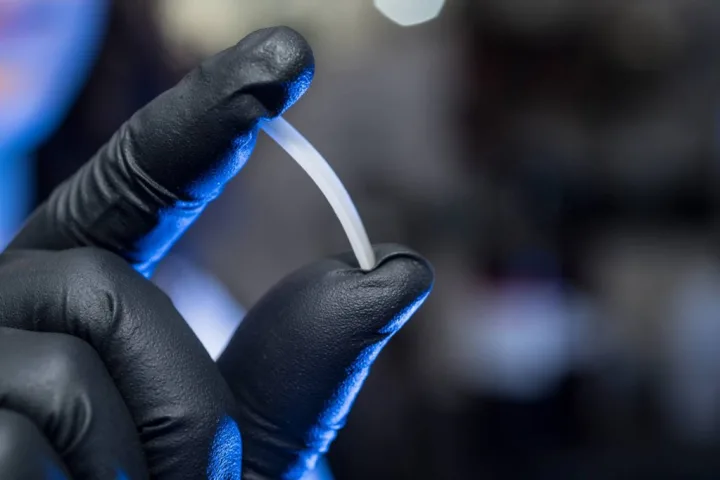 A sample of the infinitely-recyclable polymer developed at Colorado State University