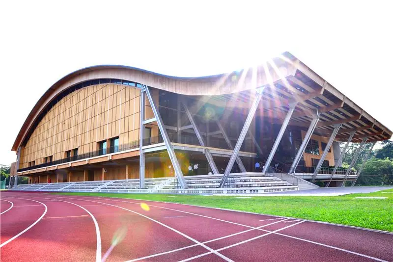 The Wave's impressive 72 m (236 ft)-long roof is supported without any internal columns