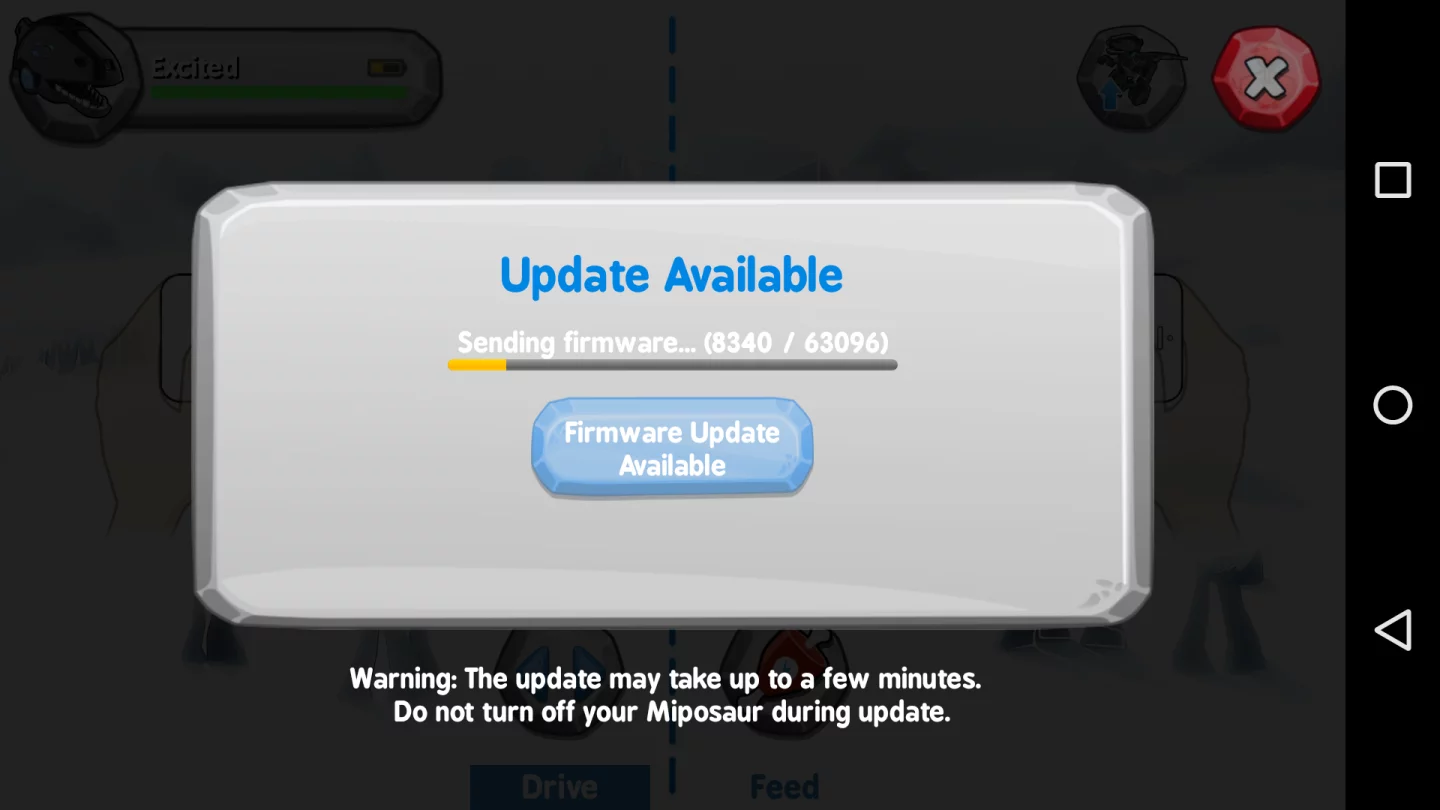 Firmware updates through the Miposaur app ensure that the dino will always be up-to-date through WowWee