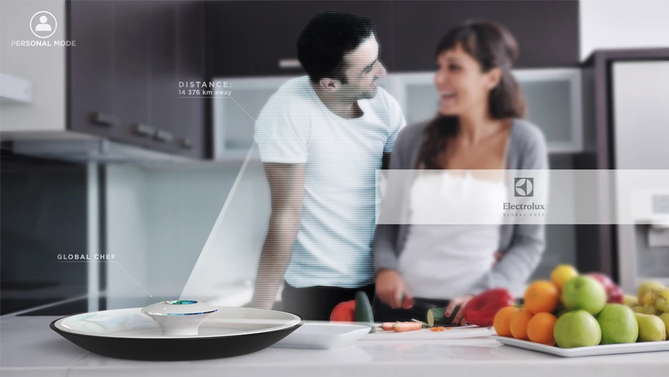 Global Chef incorporates laser hologram technology, beaming distant loved and friends into the kitchen while you cook.