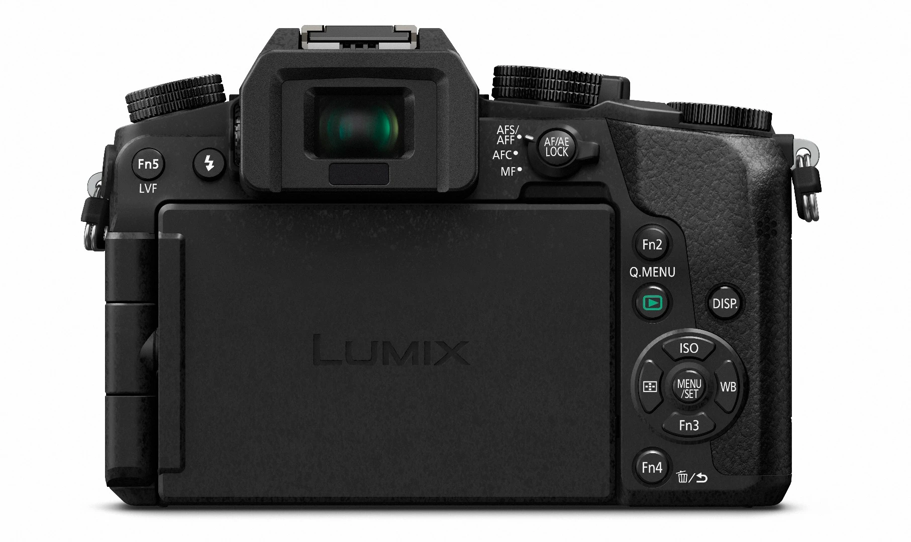 The Panasonic Lumix DMC-G7 has an OLED electronic viewfinder with 2,360k dots, and a three-inch free-angle LCD touchscreen with 1,040k dots