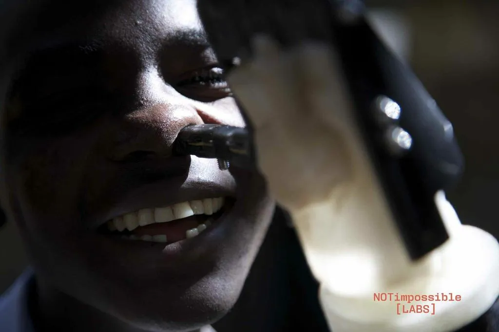 The 3D printed prosthetic hand enabled Daniel to feed himself for the first time in two years (he ate three brownies)