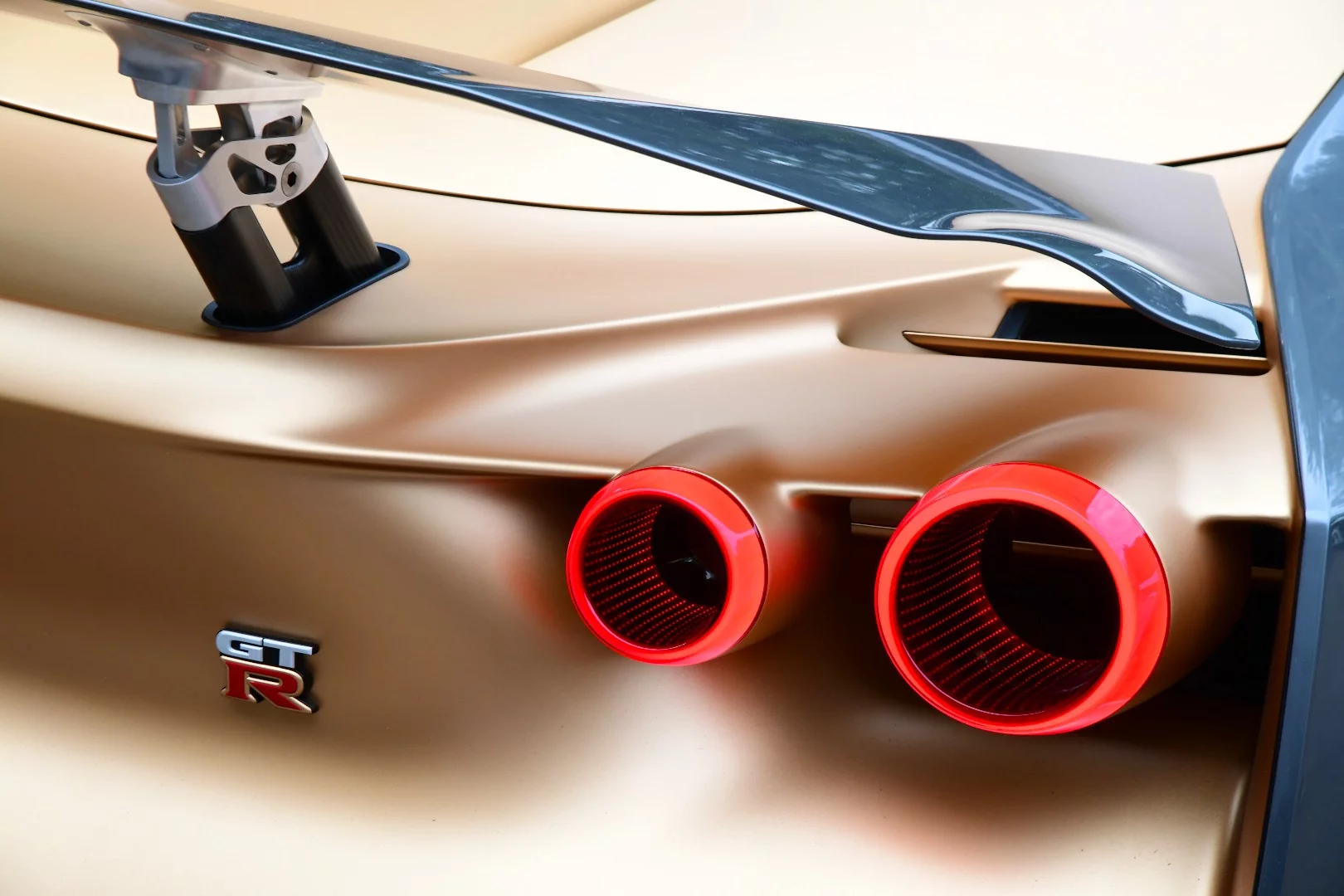 A closer look at the GT-R50's unique taillights and wing construction