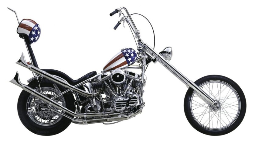 The bike above is the Captain America bike which sold for $1.6 million at auction, then the sale fell through, then it reportedly sold privately for $1.25 million. Another Captain America Replica sold for $7,700 in Monterey, 2018| Estimate: $10,000 - $20,000 | Auctioneer: Mecum | Lot F216 | Auction Description