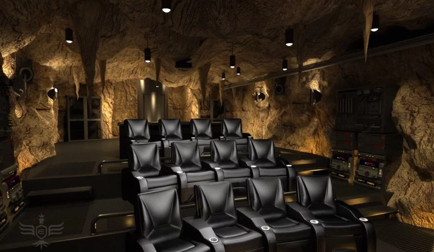 The original Batcave-themed cinema by Elite Home Theater Seating