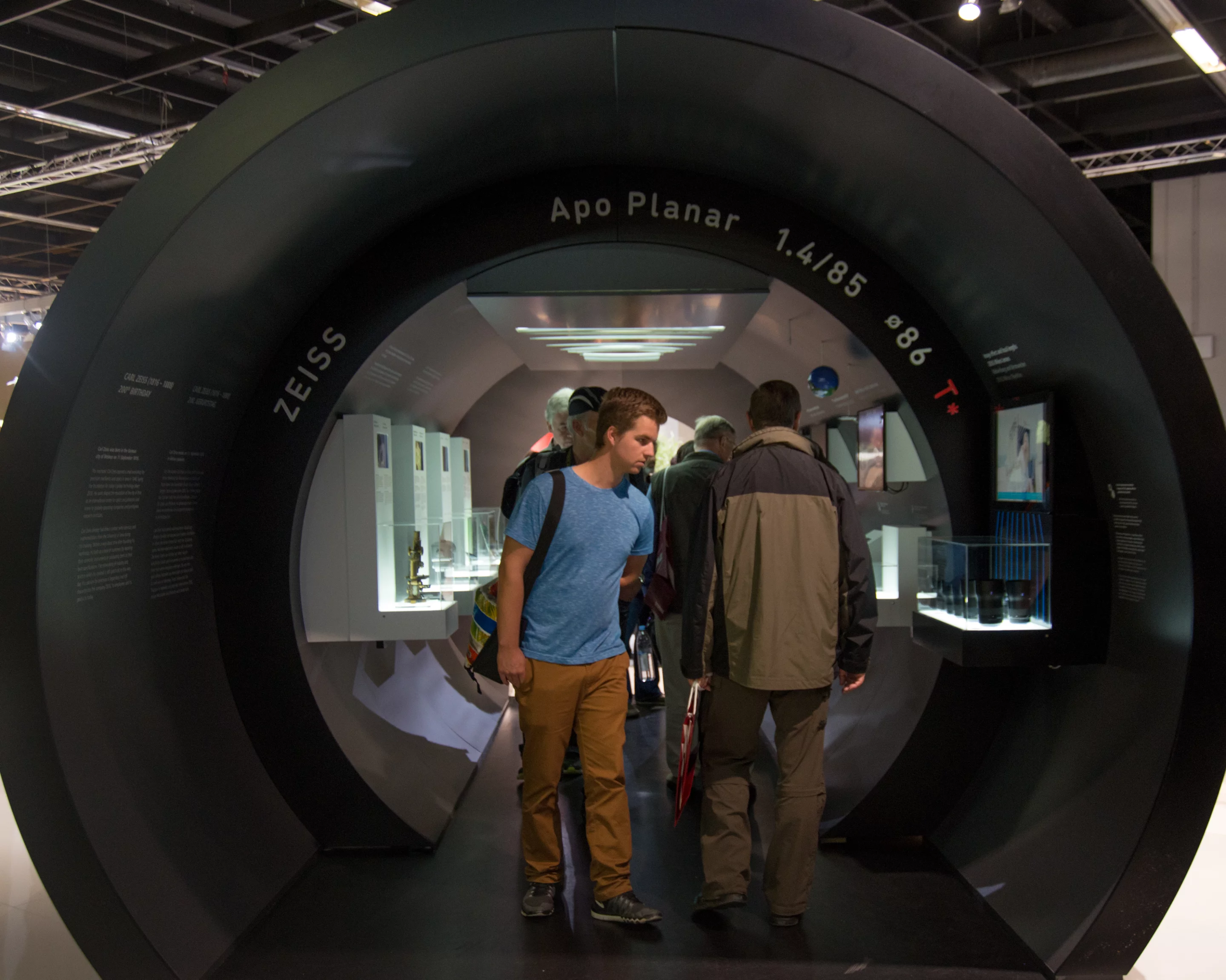 Inside that big Zeiss Otus lens visitors were able to find out about the history of the firm and its lens developments