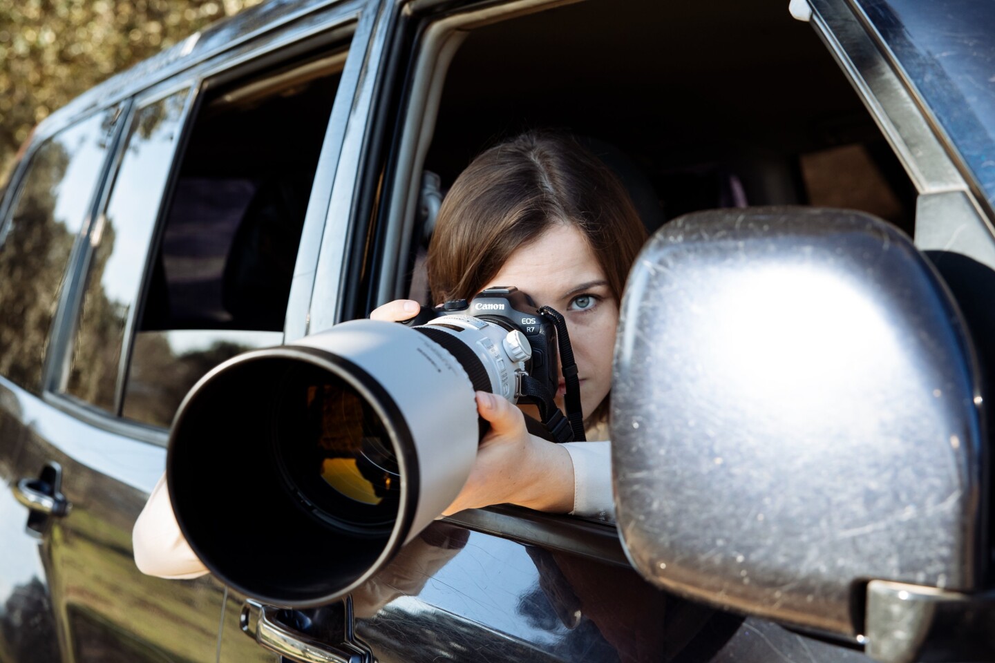 The EOS R7 is compatible to RF-mount lenses, or EF glass when used with an adapter