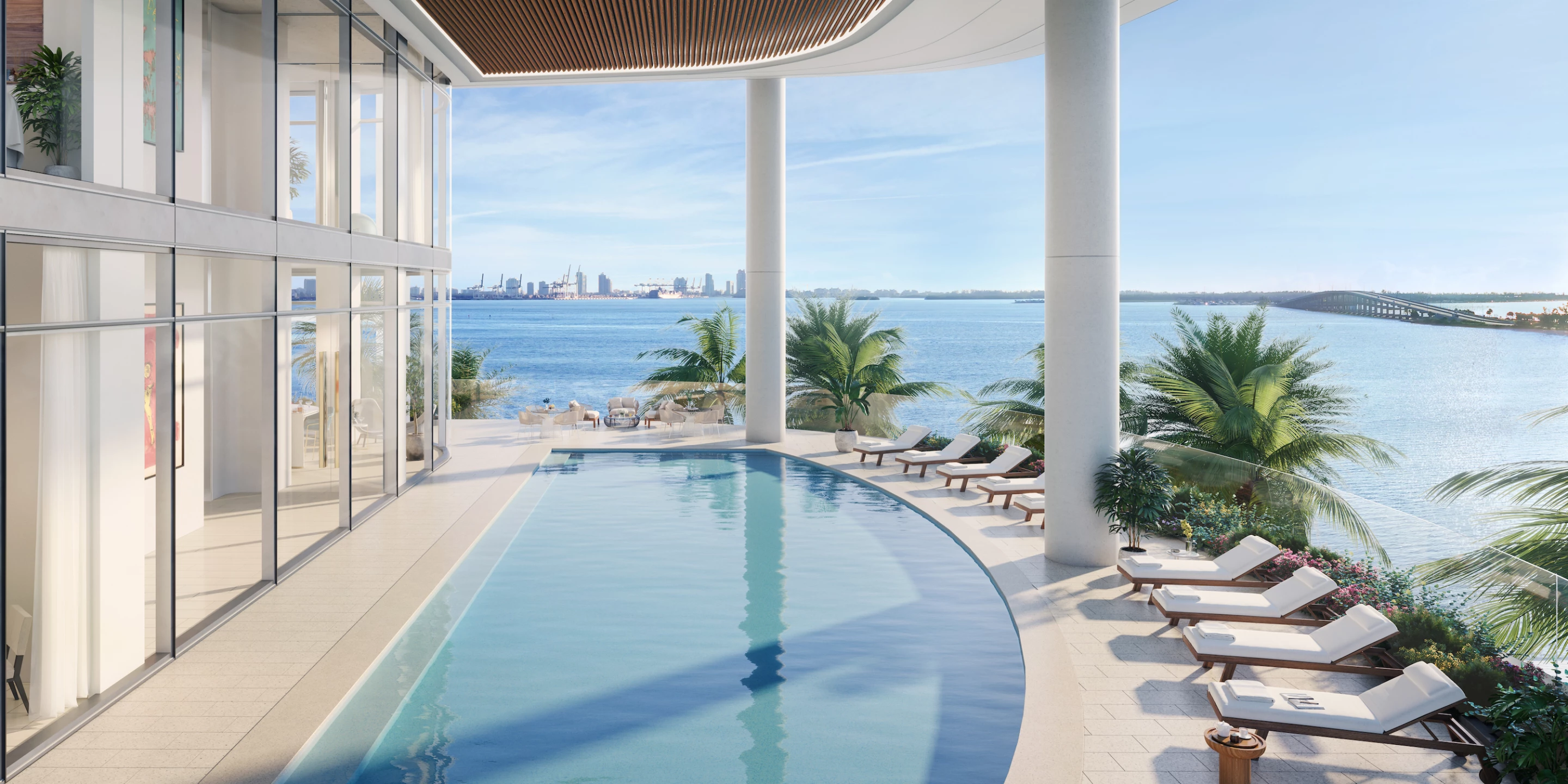 Una Residences' amenities include three swimming pools, a fitness center, spa, children's area, and a media room