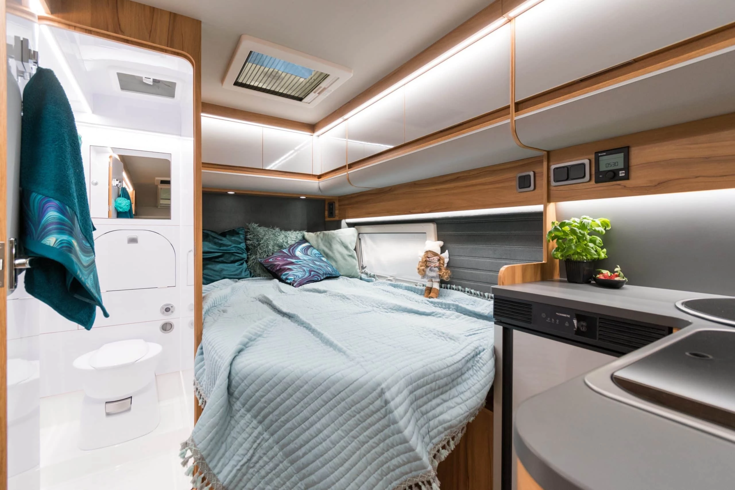 Inside the Affinity camper van