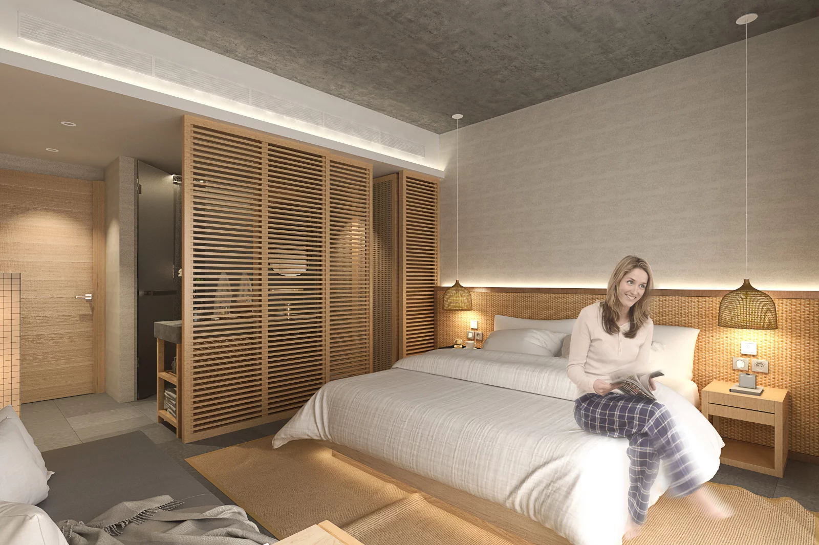 Inside a typical Chicland Hotel room