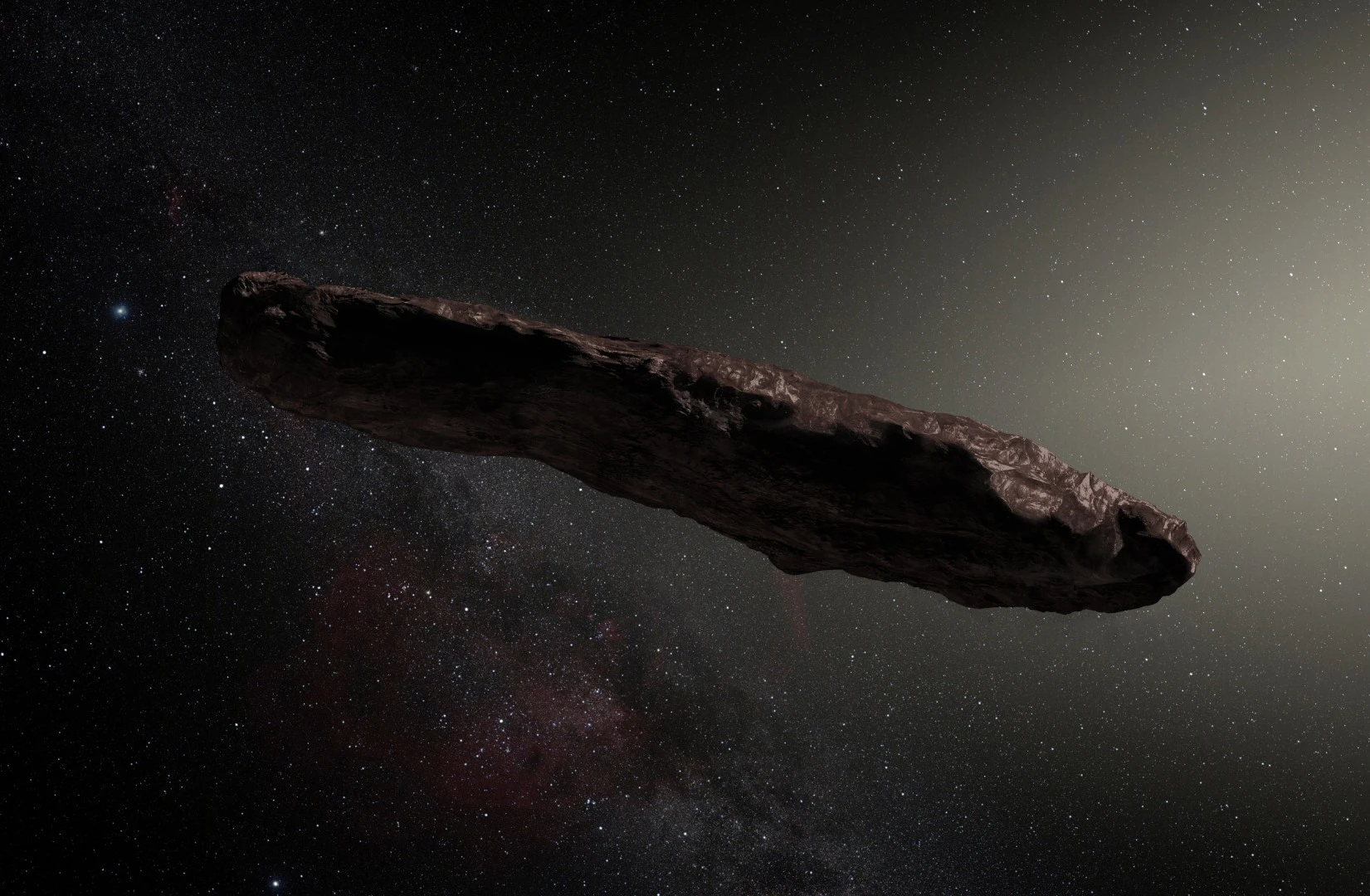 Artist’s impression of ‘Oumuamua