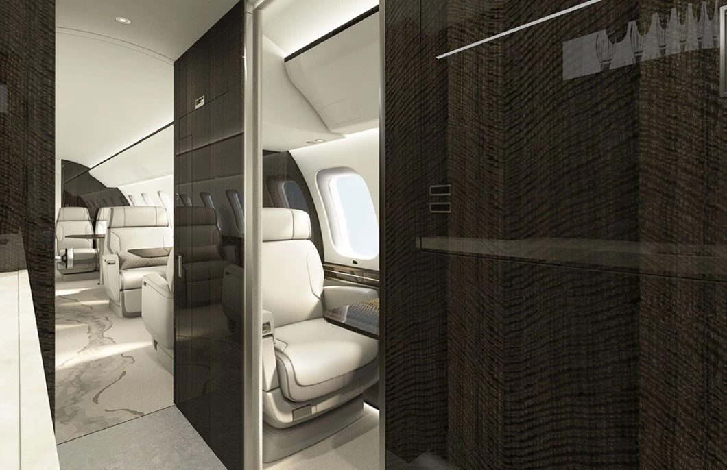 The Global 8000 has a private crew cabin