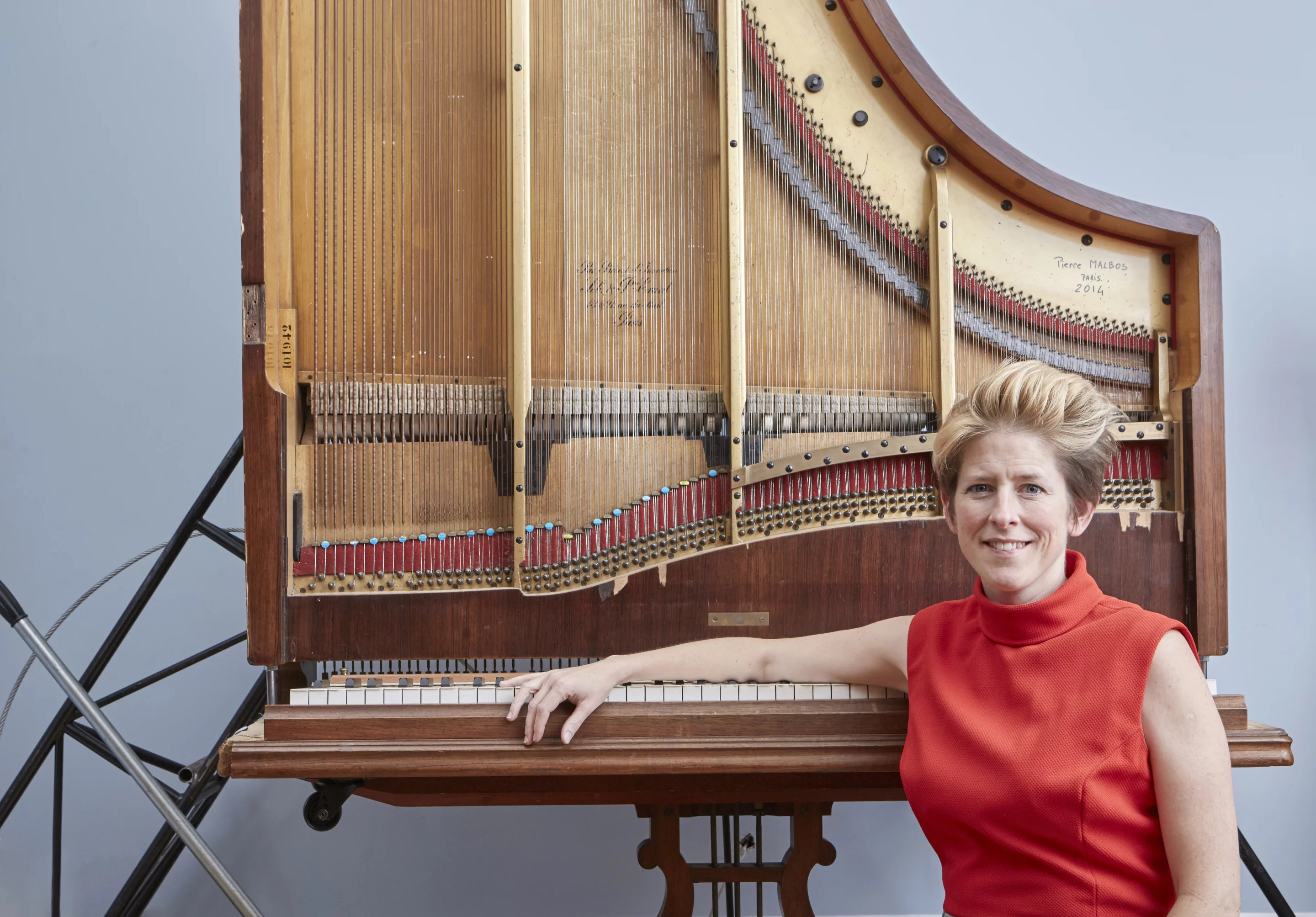 Sarah Nicolls with the Inside-Out Piano