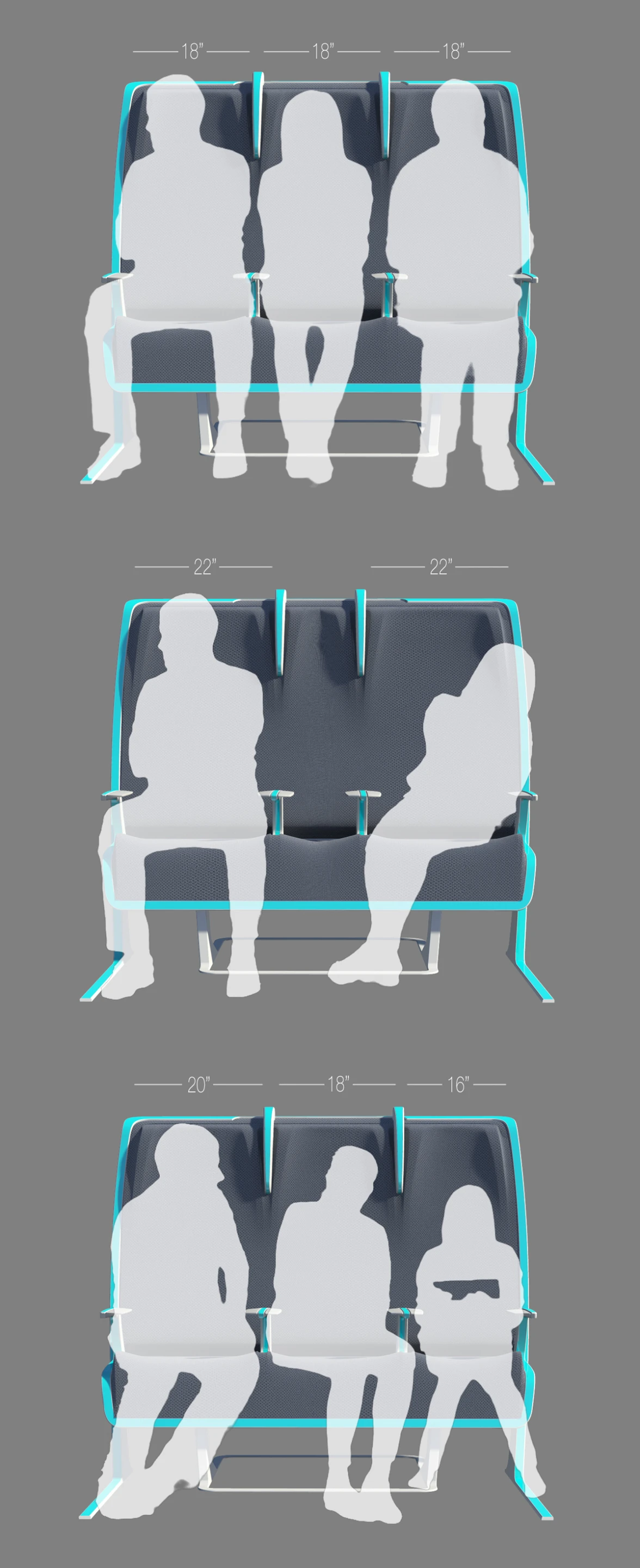 Examples of Morph customized seating