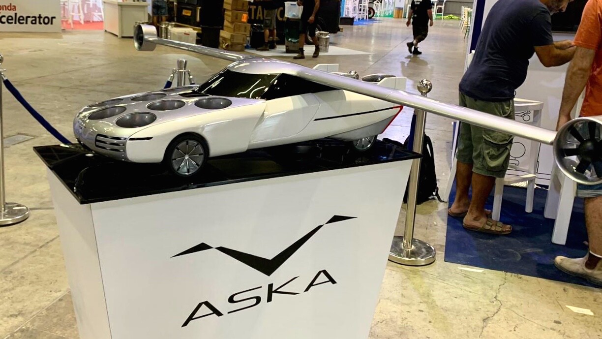 The Aska demonstrator model on display at the EcoMotion show