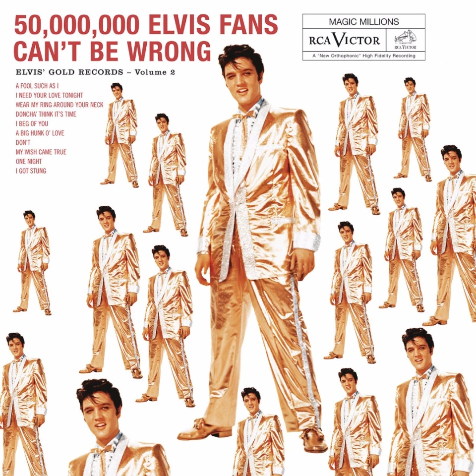 In addition to hundreds of outfits made for Roy Rogers and Dale Evans over several decades, Nudie made such iconic costumes as Elvis Presley's gold lamé suit from the cover of Elvis' record "50,000,000 Elvis Fans Can't Be Wrong"