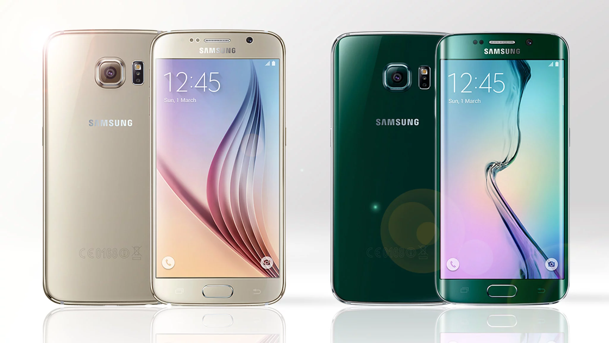 Samsung unveiled the Galaxy S6 (left) and Galaxy S6 edge at Mobile World Congress today