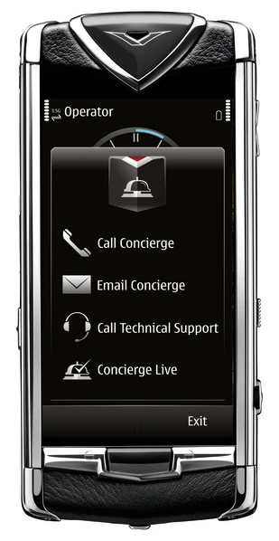 Pressing a single key on the Vertu Ti connects the user to the 24-hour live Concierge Service